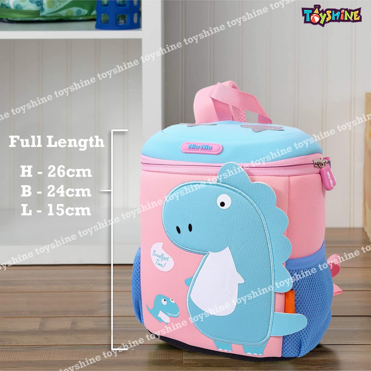 Toyshine 26cm Dinosaur Backpacks for Kids Girls Boys Cute Dinosaurs Dino Toddler Backpack Preschool Nursery Travel Bag - Mini Size - Pink 4