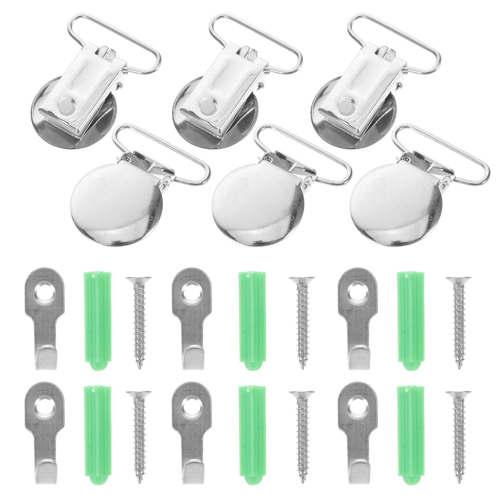 Clips de hierro para colgar tapices HAMPPLIES con 6 pinzas antideslizantes para pared