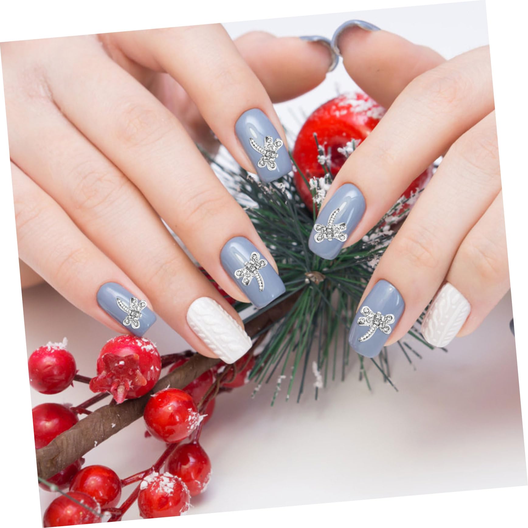 SHERCHPRY 20pcs Fruit Nail Art Charms Decorative Nail Charms for Women Rhinestones