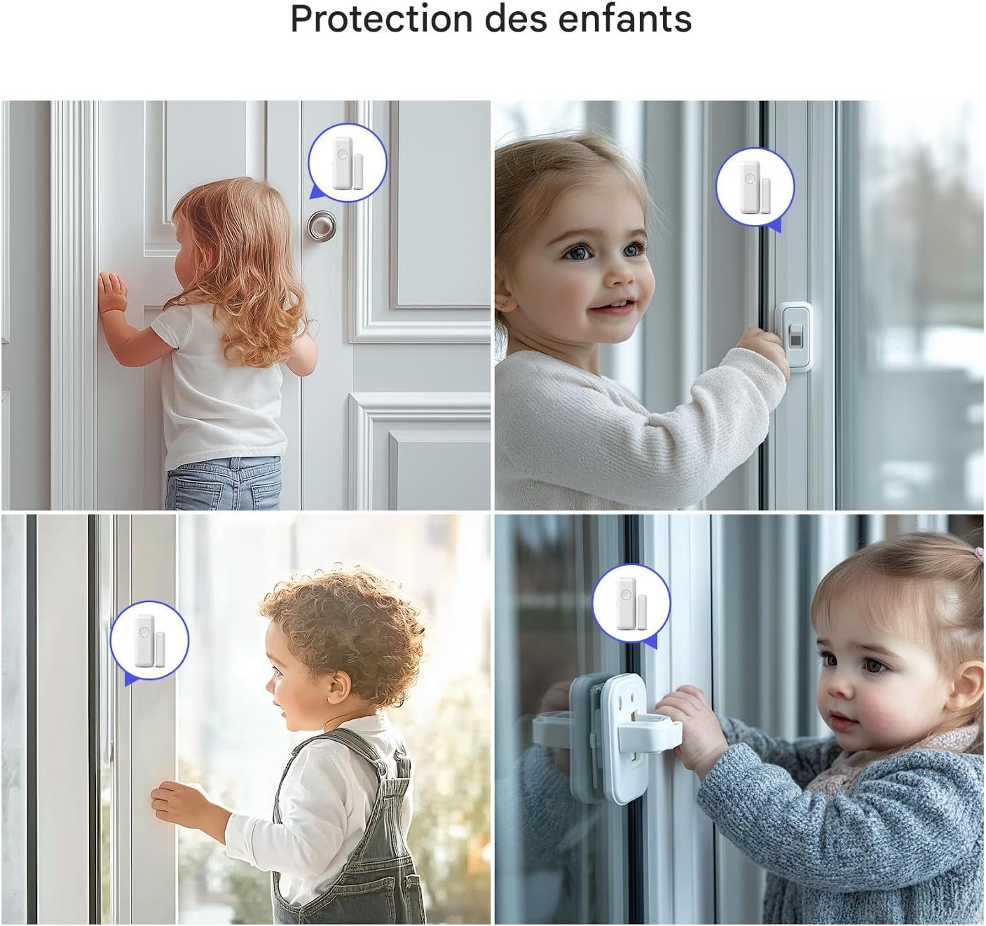 Children interacting with PGST door and window sensors