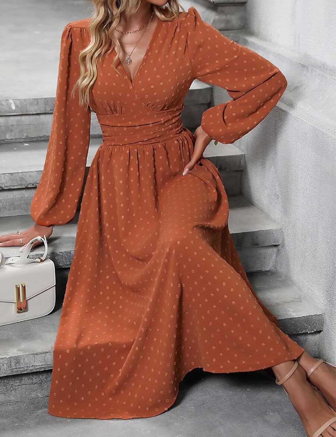 Dresses for Women 2026 Blue Maxi Dress Formal Wedding Guest Dresses for Women Long Sleeve Dresses for Women - Image 7