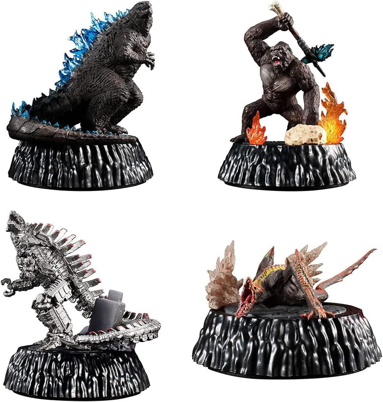 GODZILLA vs KONG Set 4 Mini FIGURES 9cm DIORAMA - Original Gashapon HG High Grade 06