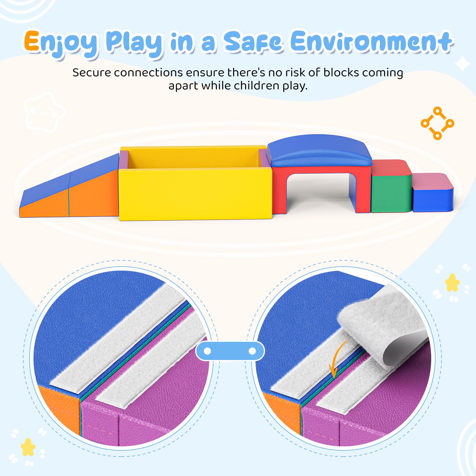Lischwert Schaumstoff Bausteine Kinder Softbausteine Klettern Riesenbausteine Motorik Großbausteine Kinder Montessori Spielzeug, Waschbare Hülle für Indoor-Spaß, Baby Soft Playset (JM-Bällebad-Farbe)