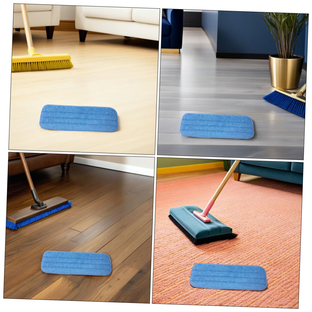 10 Pezzi Panni Mop in Microfibra Lavabili per Pulizia Pavimenti | Ricambio per Lavapavimenti Spray, Riutilizzabili, Adatti a Laminato e Parquet, Confezione da 10