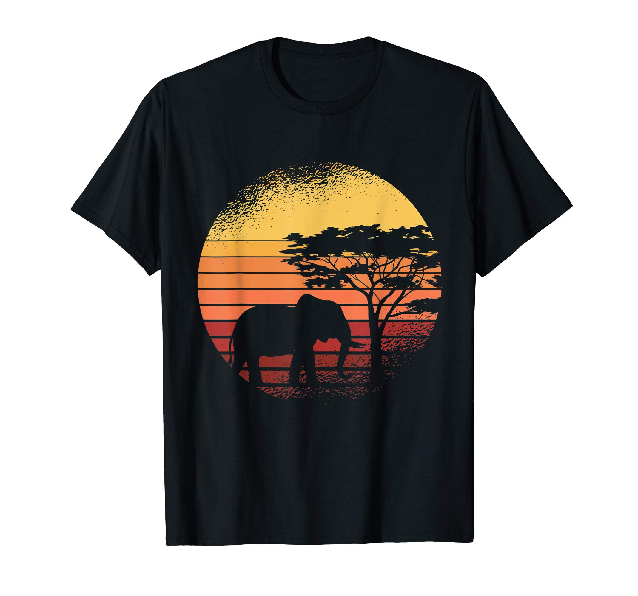 Elephant Africa Ivory Zoo AnimalSunset Elephant T-Shirt