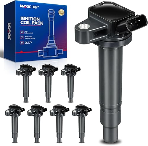 KAX Paquete de bobinas de encendido UF230, 8 paquetes para Tundra 2000-2009, Sequoia 2001-2009, SC430 2002-2010, Land Cruiser 1998-2007, GX470