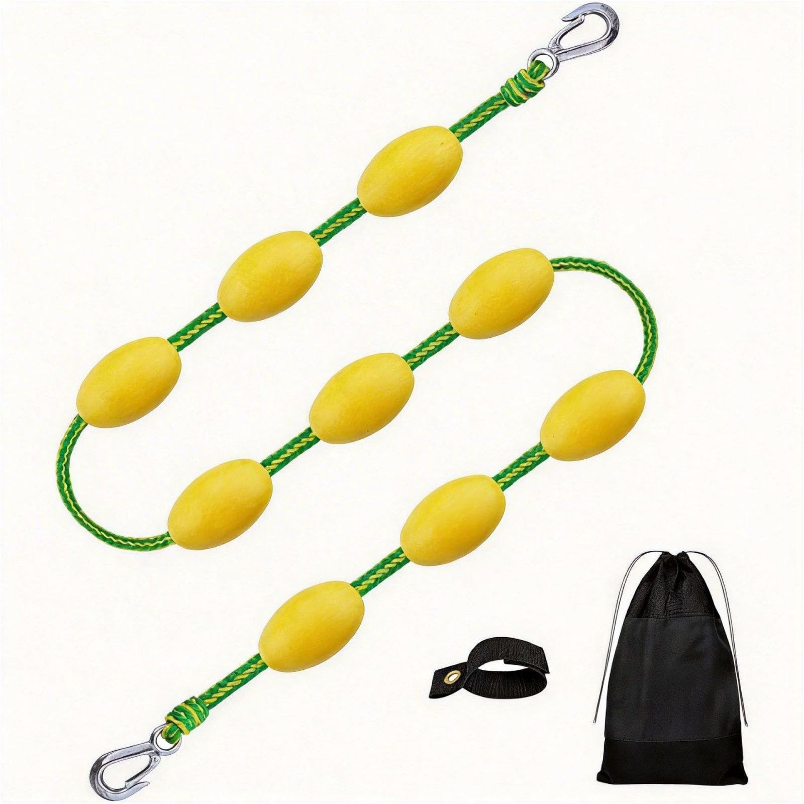 Amagogo Corda Galleggiante per Il Traino di Barche, Fune per Il Traino di Kayak, Robusta Corda Gonfiabile Lunga 18 M, Versatile per Sport Acquatici, Barche da