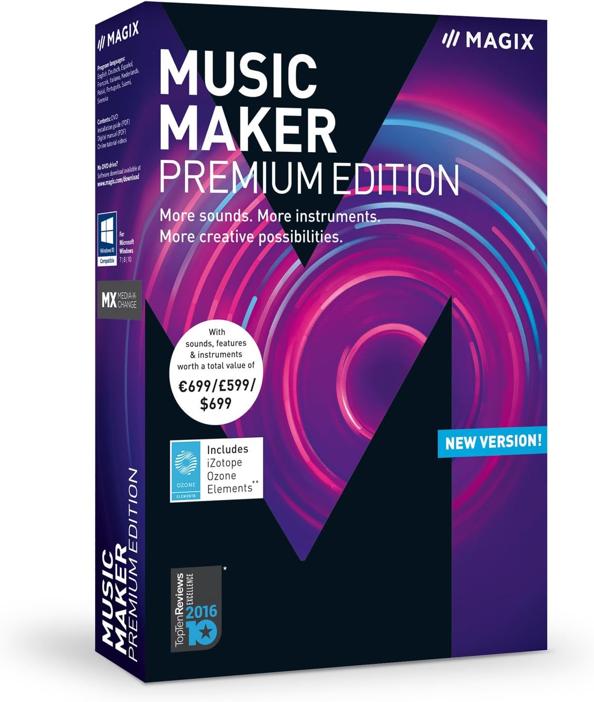 Music Maker – 2018 Premium Edition – The audio software with more sounds, instruments and creative options