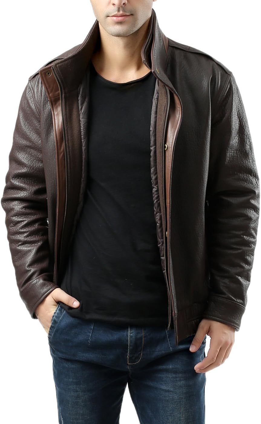 BGSD Men Brandon New Zealand Lambskin Leather Bomber Jacket - Image 3
