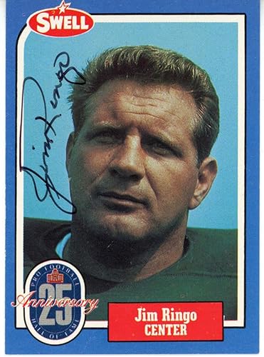 Jim Ringo Autographed/Signed Bay Packers 1988 Swell HOF Card 43180 - NFL Autographed Football Cards