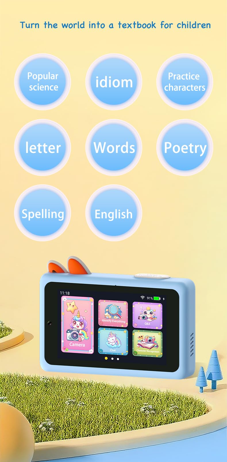 Kids Smart AI Learning Camera with Touch Screen, Educational Digital Camera for Children Photo Recognition, Voice Q&A - Image 4