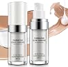 2PCS Color Changing Foundation,Skin Tone Adjusting Foundation for Light to Medium Skin, Moisturizing Liquid Makeup, Natural Finish, Long-Lasting Coverage