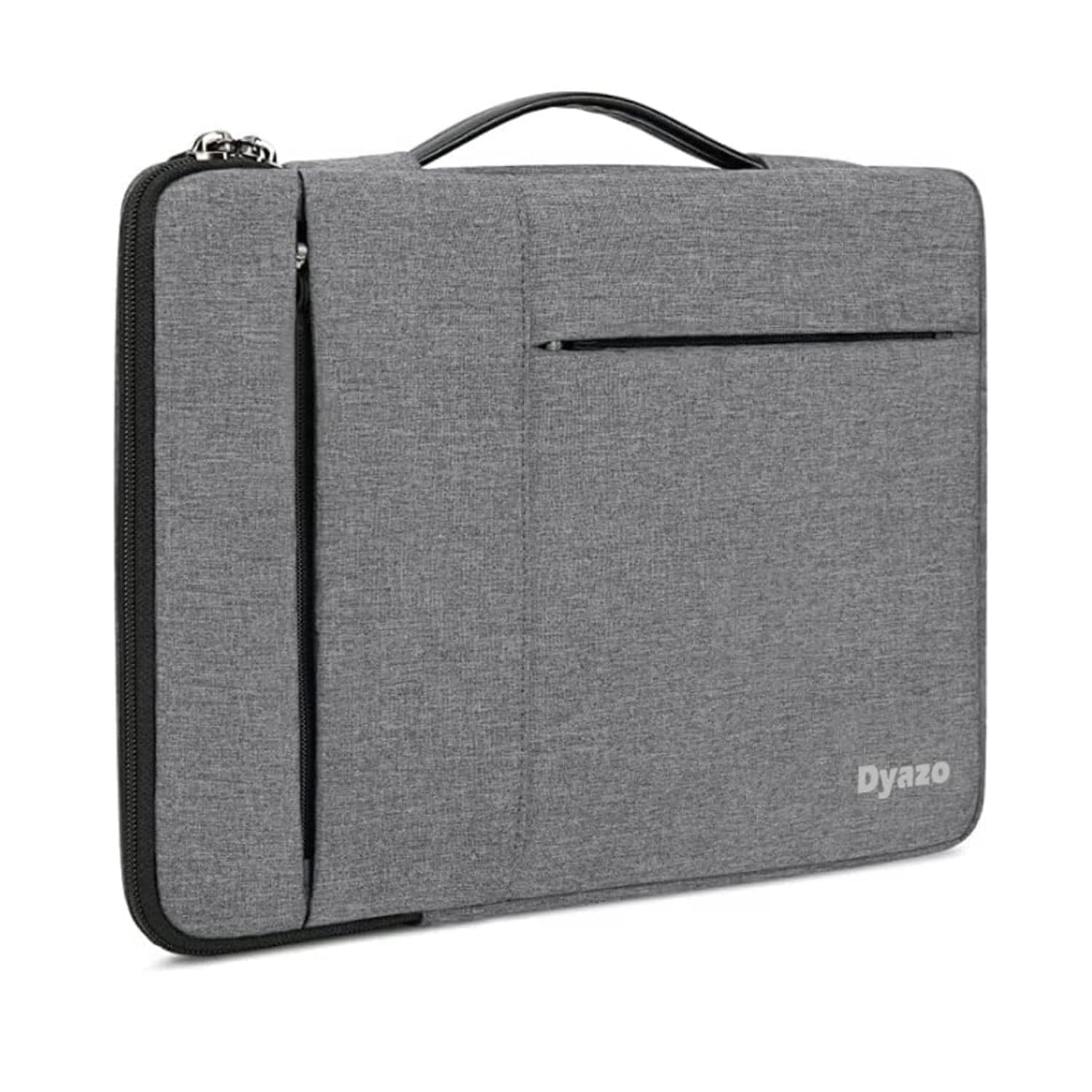 Dyazo 14-14.1 Inch Laptop Sleeve/Cover with Handle & Two Front Accessories Pockets | Compatible for MacBook, Dell, Lenovo, Asus, Acer, HP, Samsung, Surface Pro & All Other Notebooks (Grey)