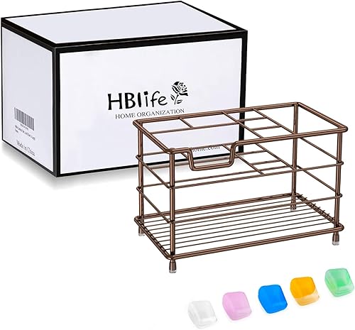 Miniatura 6 de HBlife Soporte grande para cepillos de dientes para baño, 7 ranuras de bronce de acero inoxidable, accesorios de baño, organizador para espacios