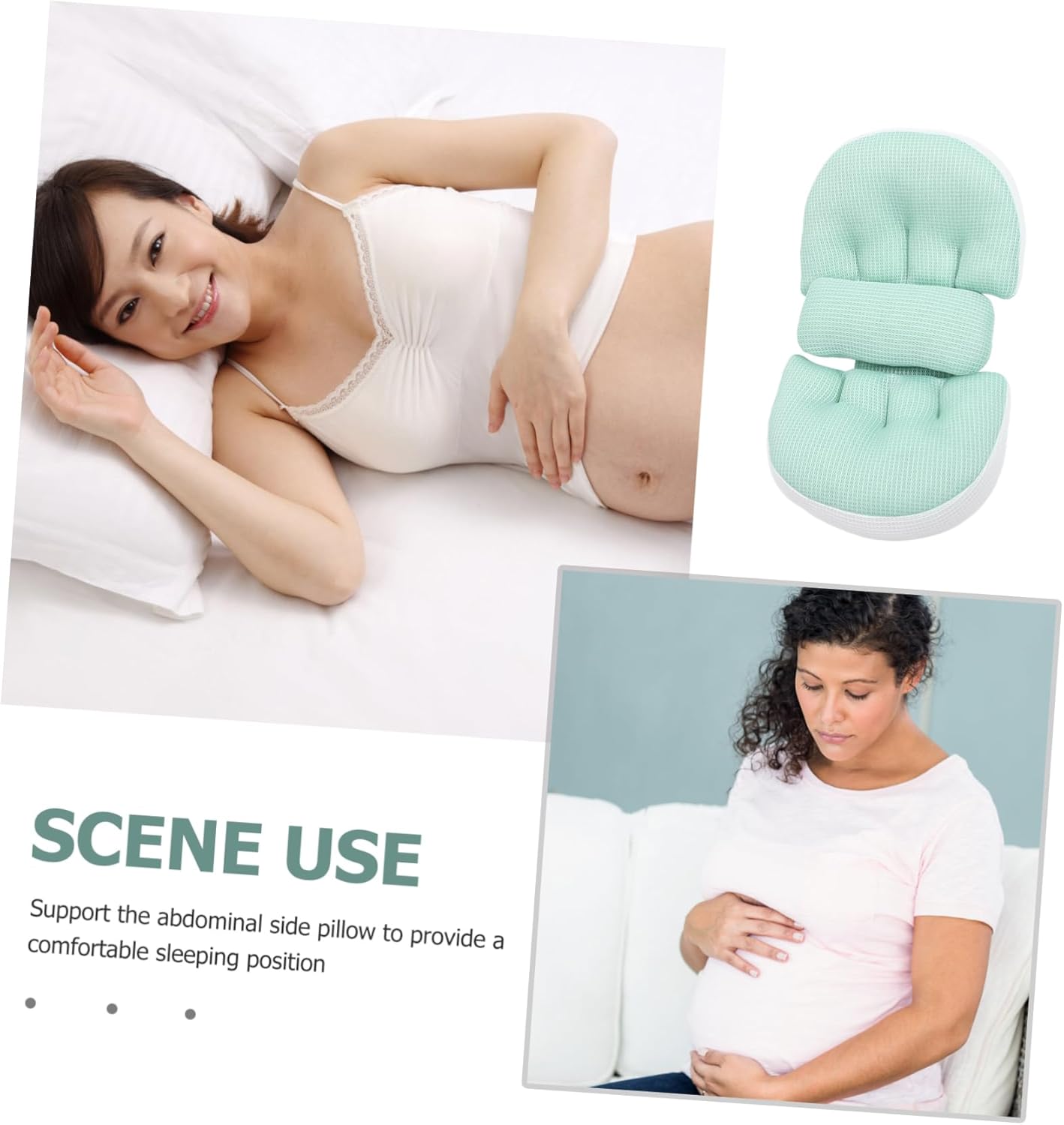 1Set Comfortable Abdominal Support Cushion for Pregnancy Lumbar Wedge for Sleeping Reducing Waist and Leg Discomfort for Expecting Mothers