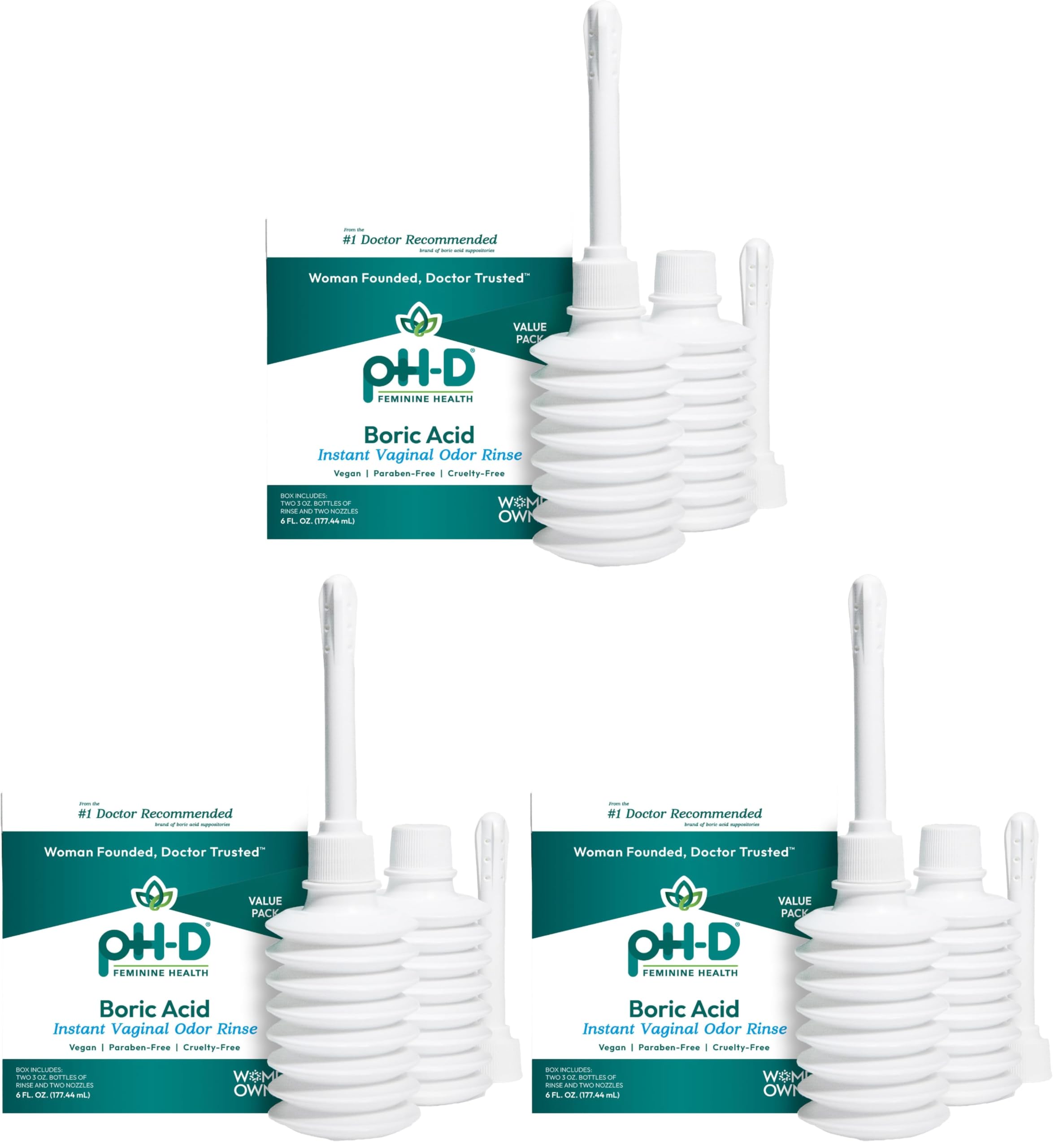 Instant Feminine Odor Rinse - pH-D Boric Acid -8