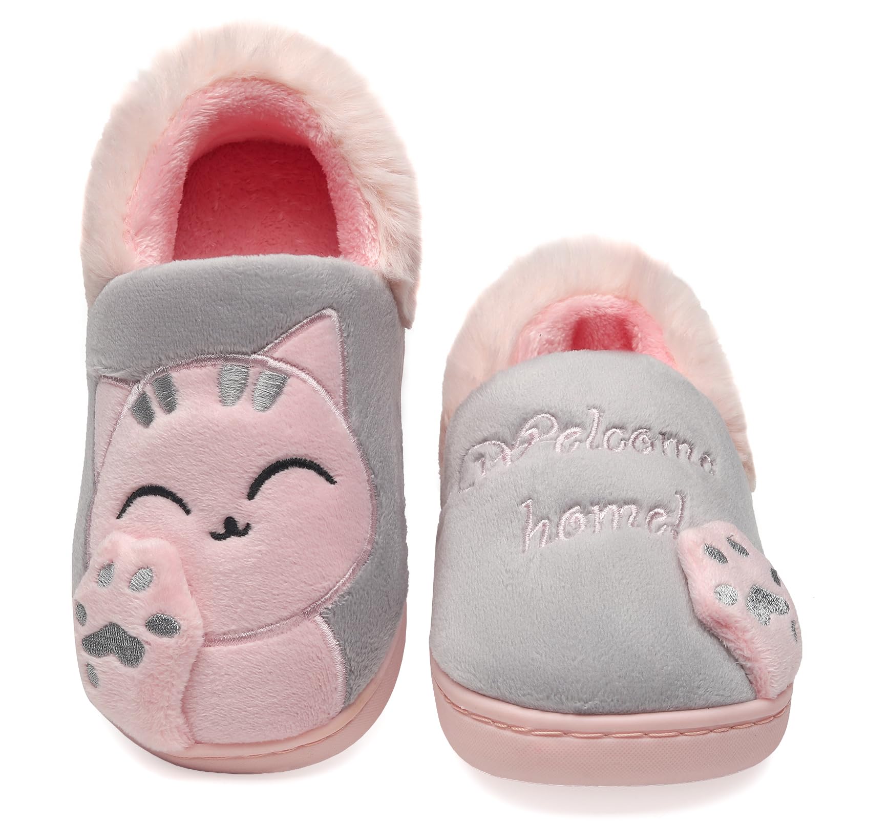 Zapatillas de Estar por Casa para Unisex Niños y Adulto Niño Niña Zapatos Pantuflas Invierno Mujer Hombre Interior Caliente Peluche Forradas Slippers