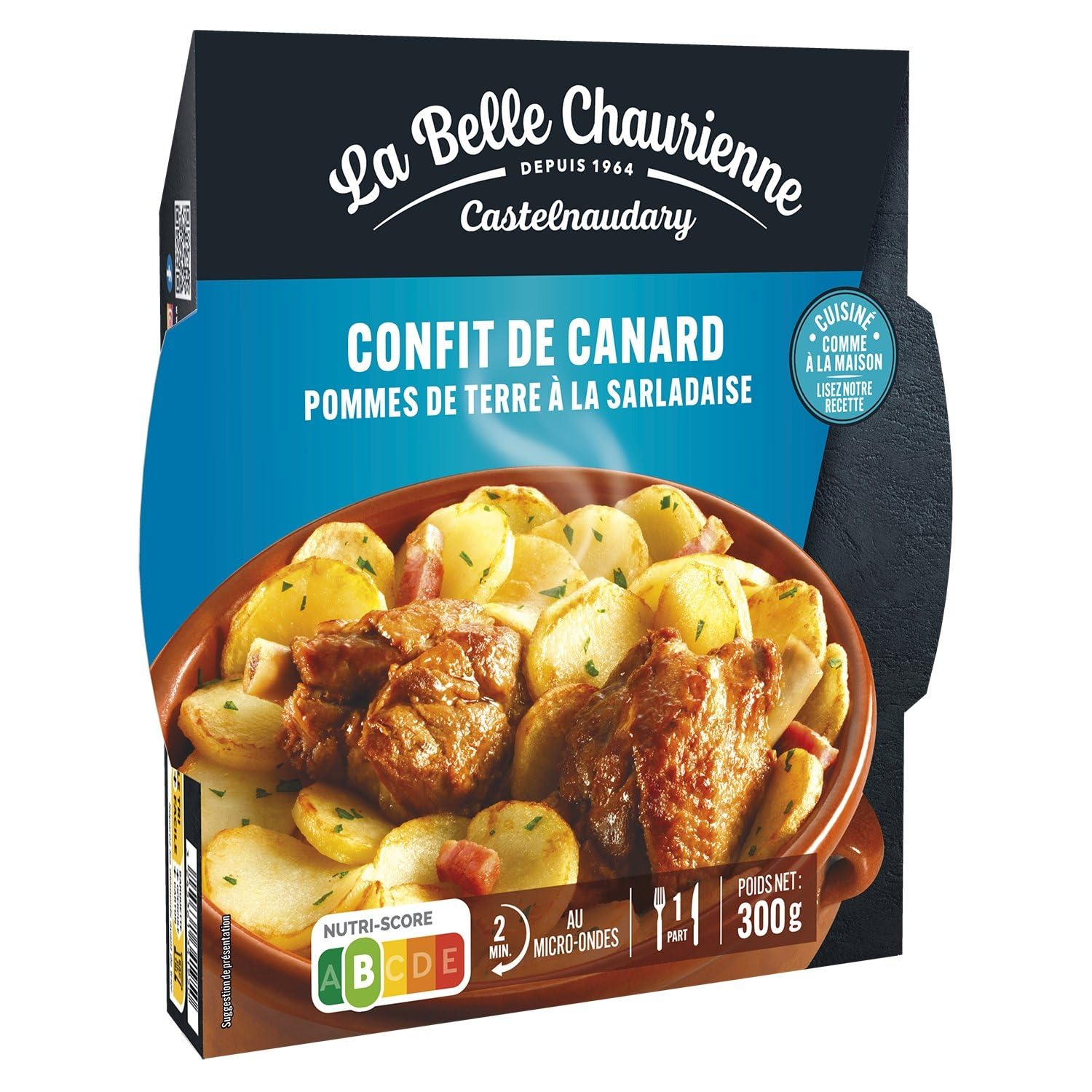LA BELLE CHAURIENNE – Confit de Canard Raffiné à la Sarladaise, Texture Fondante (Barquette 300g) - lot de 4 - Vendu par Lot