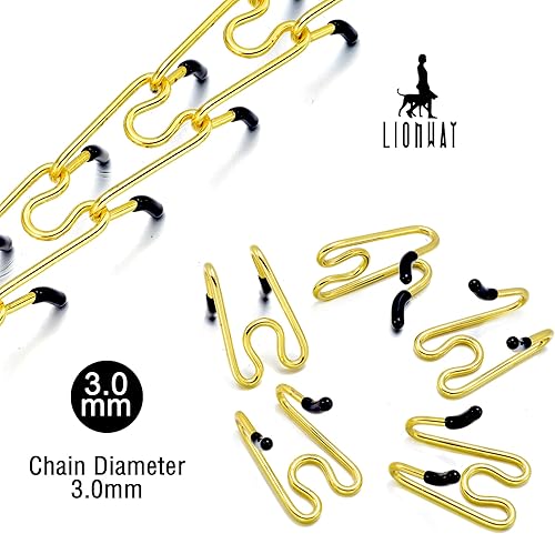 Miniatura 6 de LionWay Collar de cadena para perro con cadena dorada de liberación rápida, collares de entrenamiento para perros, collar de martingala sin tirones,
