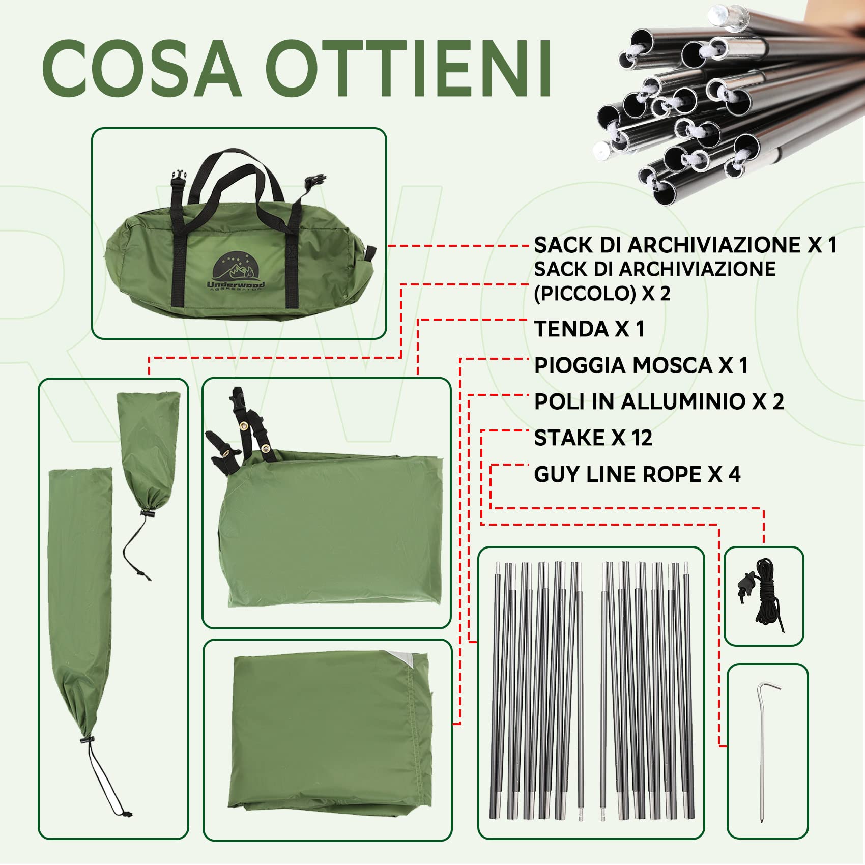 Tenda da Campeggio per 1 Persona - Tenda Impermeabile per 4 Stagioni, Tenda Ultraleggera per 1 Posti per l'inverno, Tenda per l'esterno, l'escursionismo, Il Trekking