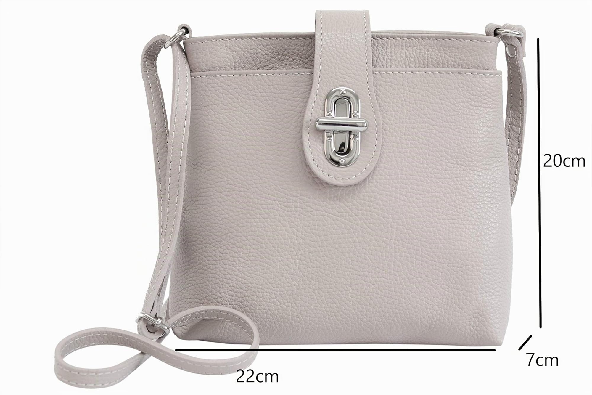 AMBRA Moda GL007 - Borsa a tracolla, borsa a spalla da donna in vera pelle