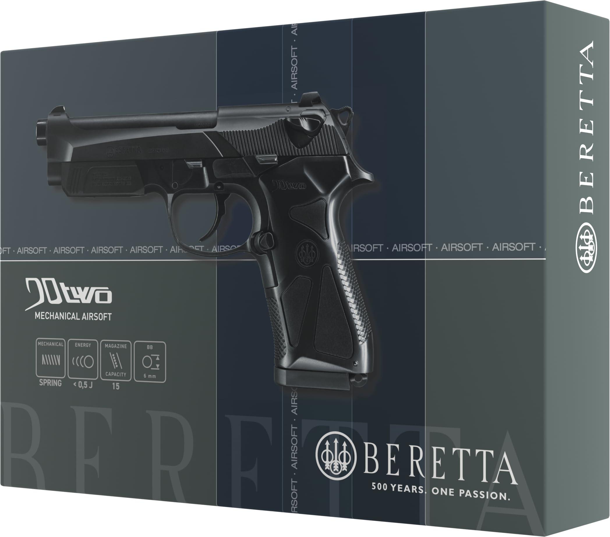 Beretta 90 TWO Noir SPRING 0.5J Adulte unisexe, Taille unique