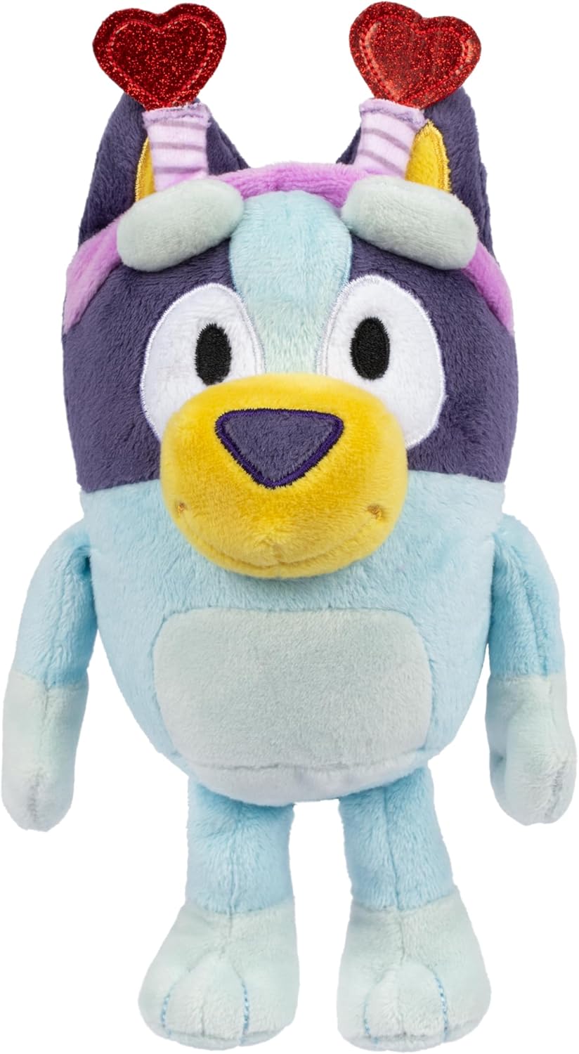 Bluey 2-Pack Smoochy Kiss Valentine’s Day Plush Bingo. 2 Episode-Themed Figures with Moving Arms & Love Letter Accessory, 2.5-3" Poseable Toys for Kids. Recreate Moments from The Show. - Image 4