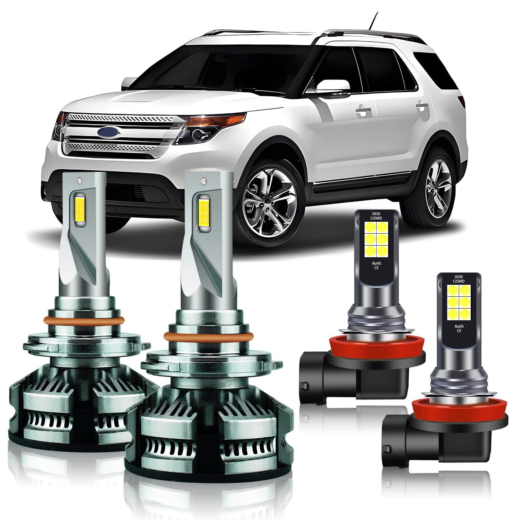 Sabrucum LED Headlights & Fog Lights Combo