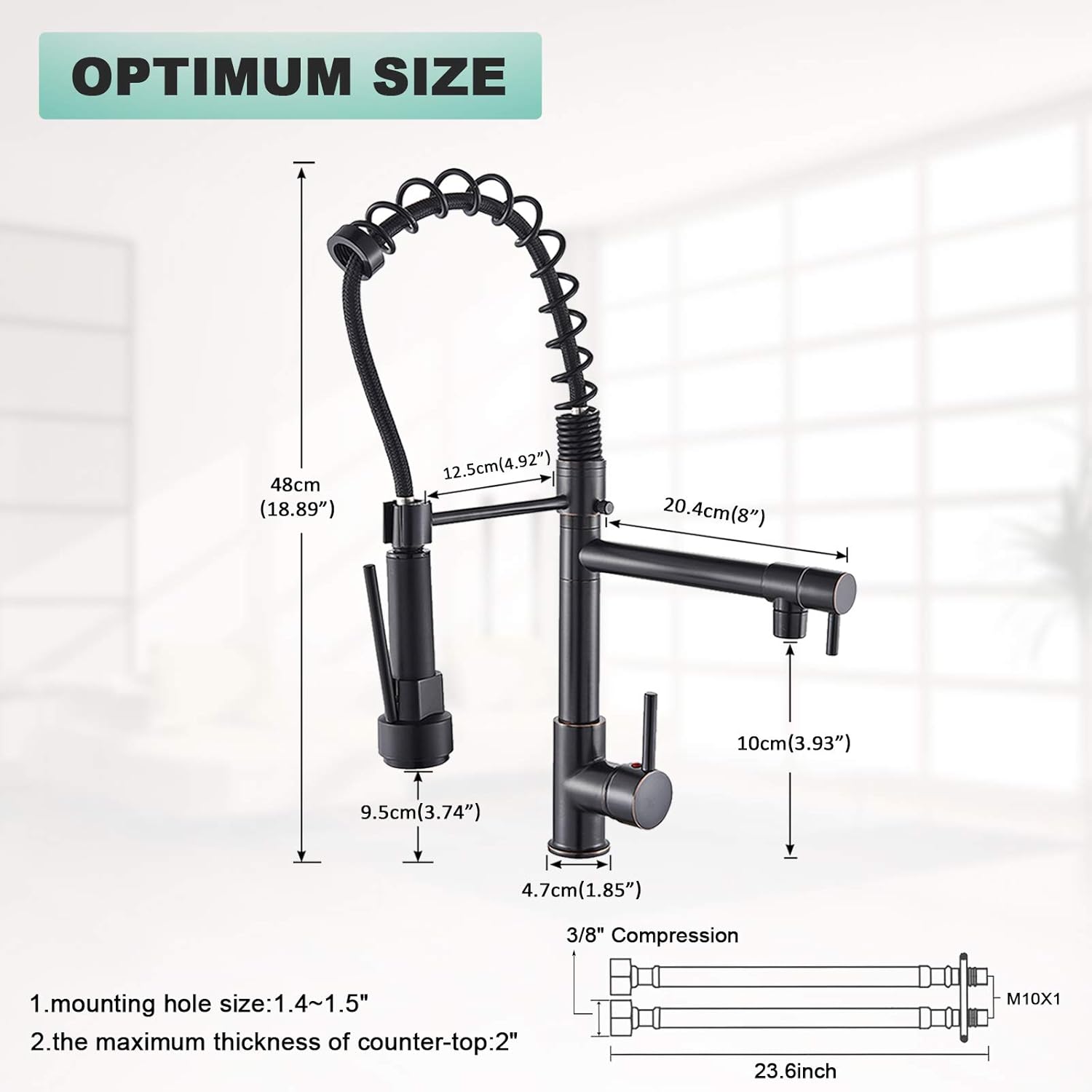 Amаzіng 🔥 NeierThodore Commerical Pull Down Kitchen Faucet Sprayer with LED Two Spout Single Handle Oil Rubbed Bronze Kitchen Sink Faucet Brass Stainless Steel Industrial Kitchen Faucets Bіg Sаlе NeierThodore Commerical Pull Down Kitchen Faucet Sprayer with LED Two Spout Single Handle Oil Rubbed Bronze Kitchen Sink Faucet Brass Stainless Steel Industrial Kitchen Faucets