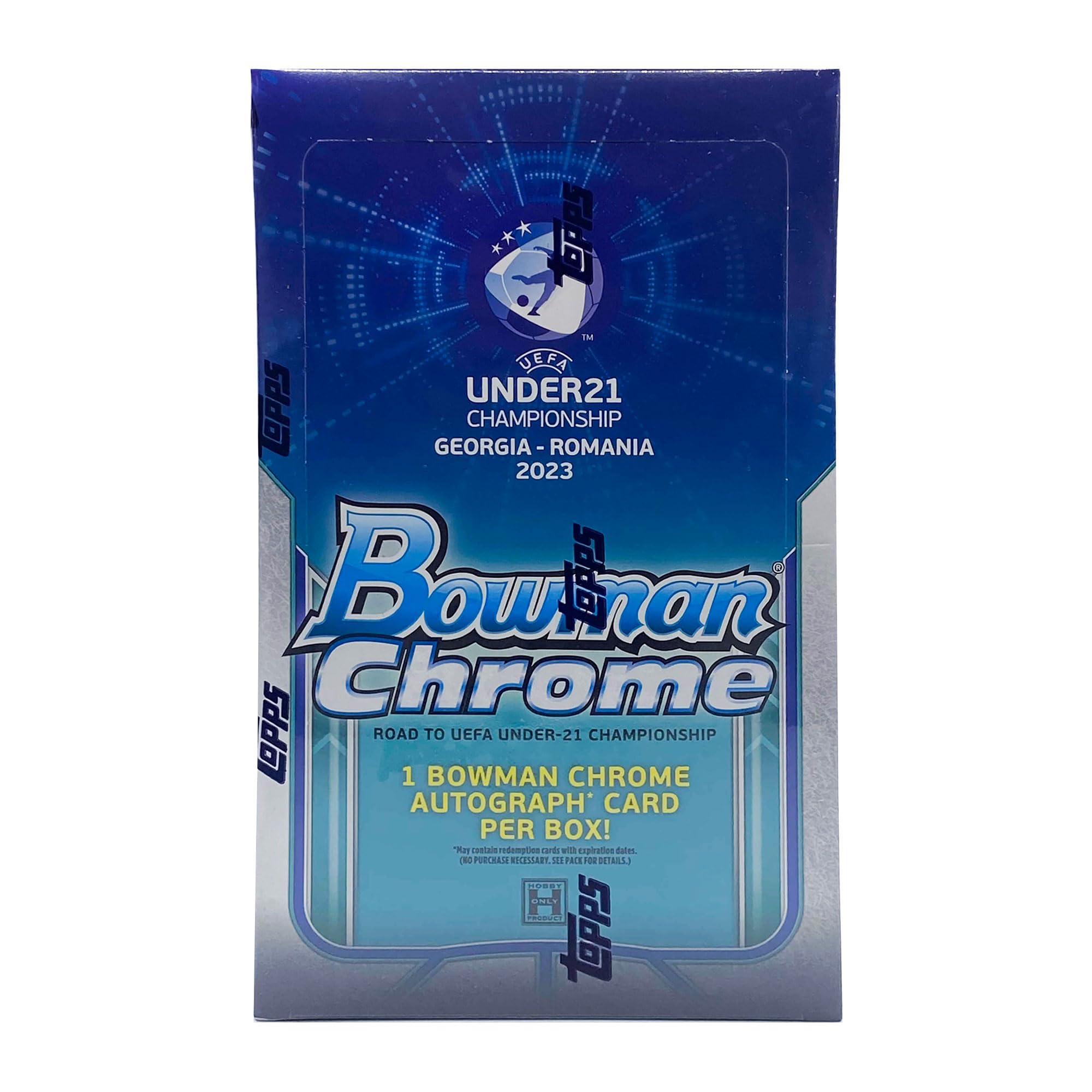 Topps Chrome Bowman 2023 Hobby Box Fussball Soccer & Card Up Sleeve