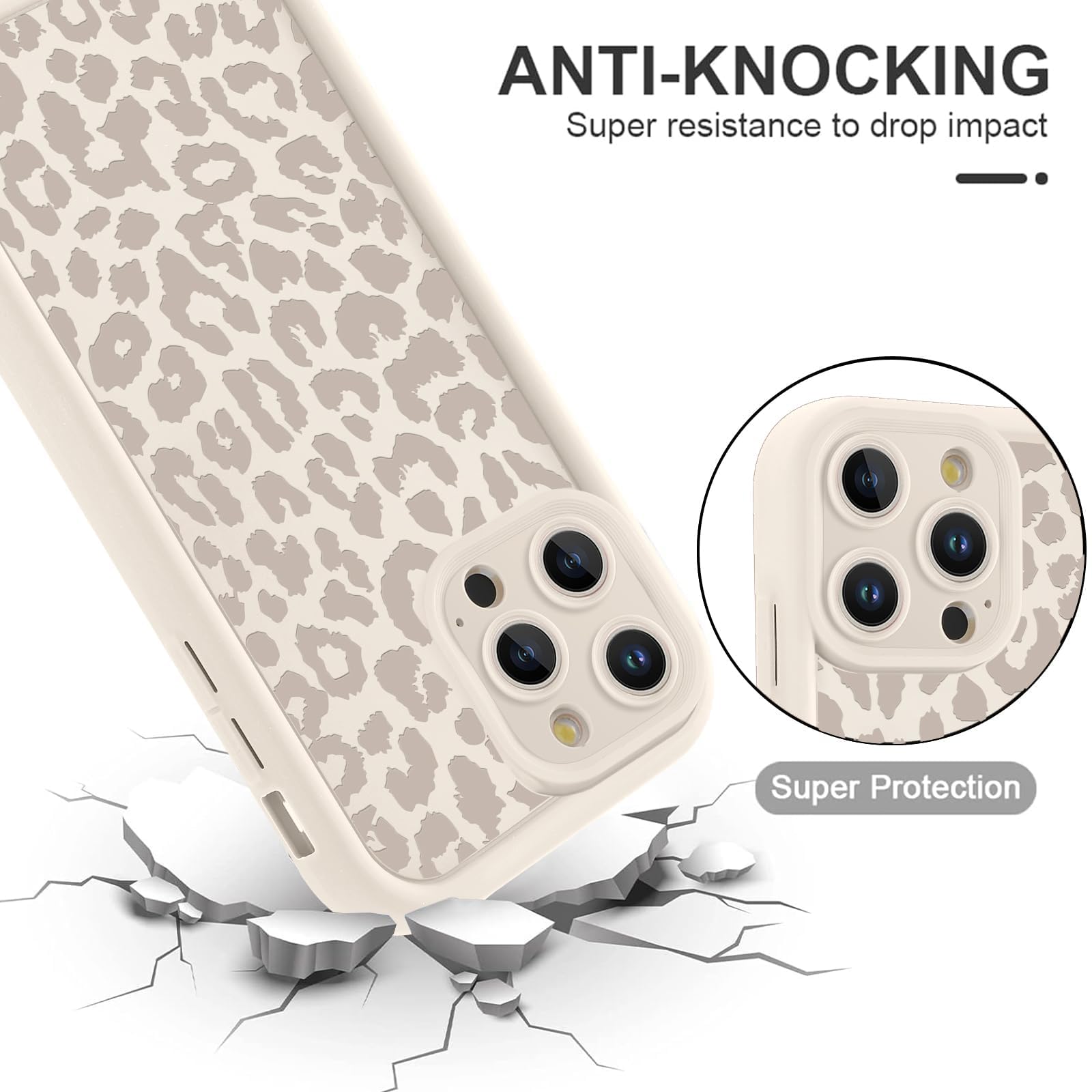 Bonita funda para iPhone 16 Pro de 6.3 pulgadas, diseño estético de leopardo negro, a prueba de golpes, suave, delgada, de TPU, para mujeres y niñas