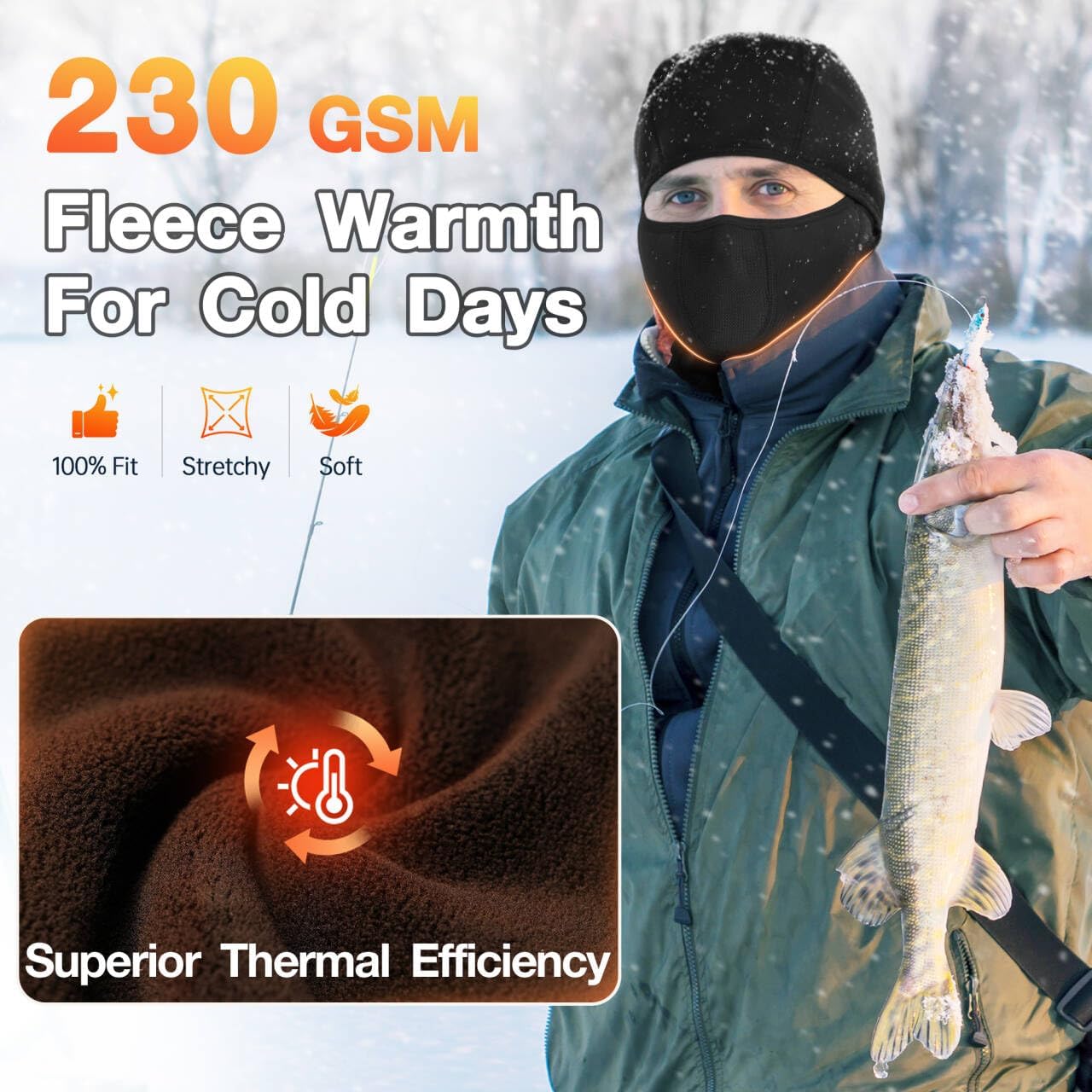 Waterproof Warm Ski Mask, Winter Balaclava for Men Women
