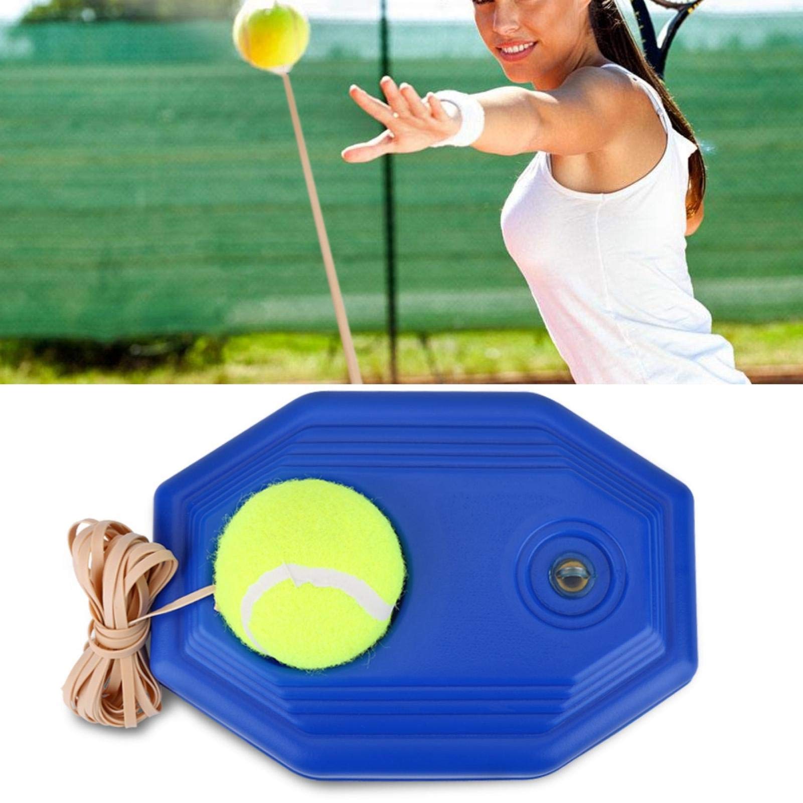 Orrdiffi Balle De Tennis Avec Cordon Élastique - Entraînement Solo, Jeu Avec Animal - 2/4 Balles Rebondissantes
