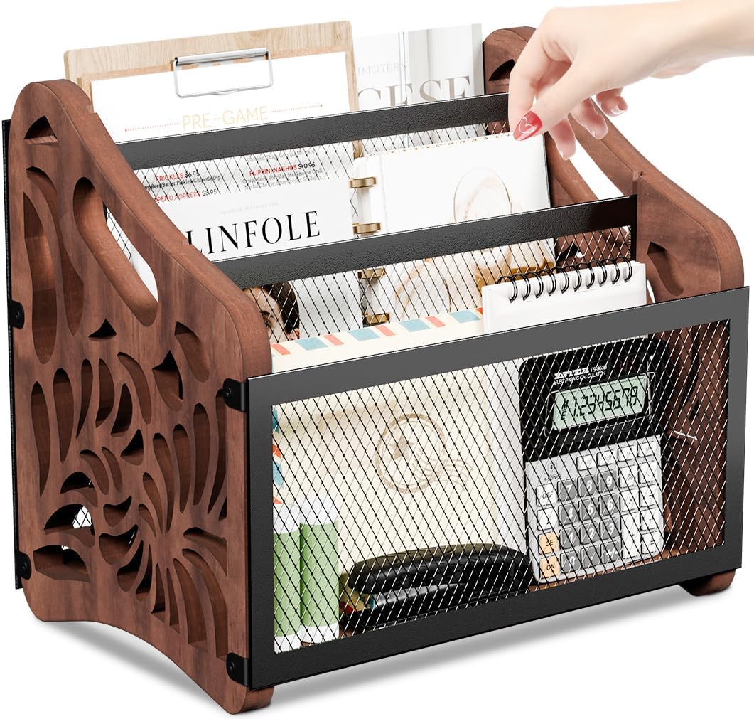 Amazon.com: QILICHZ Magazine Holder,3-Compartment Magazine Rack Floor ...