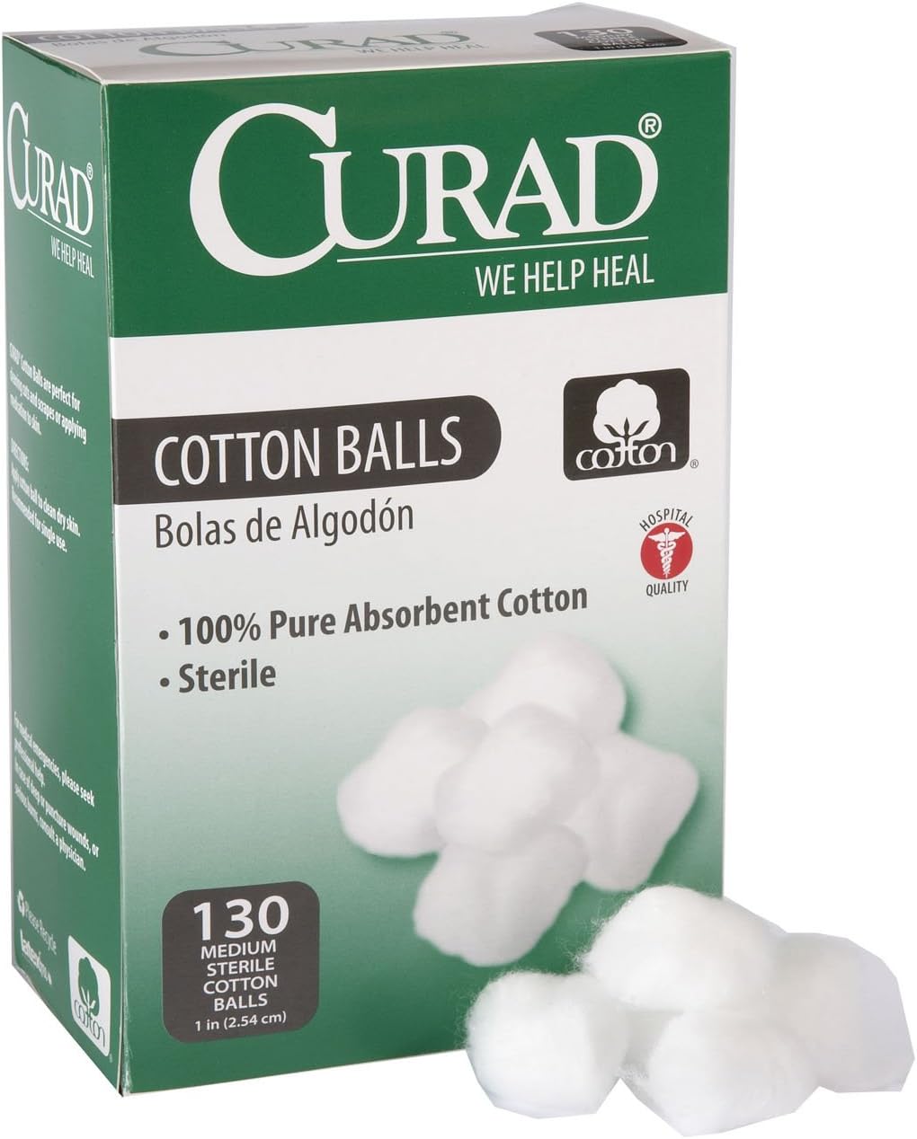 Curad Cotton Balls 130 Each (Pack of 24)