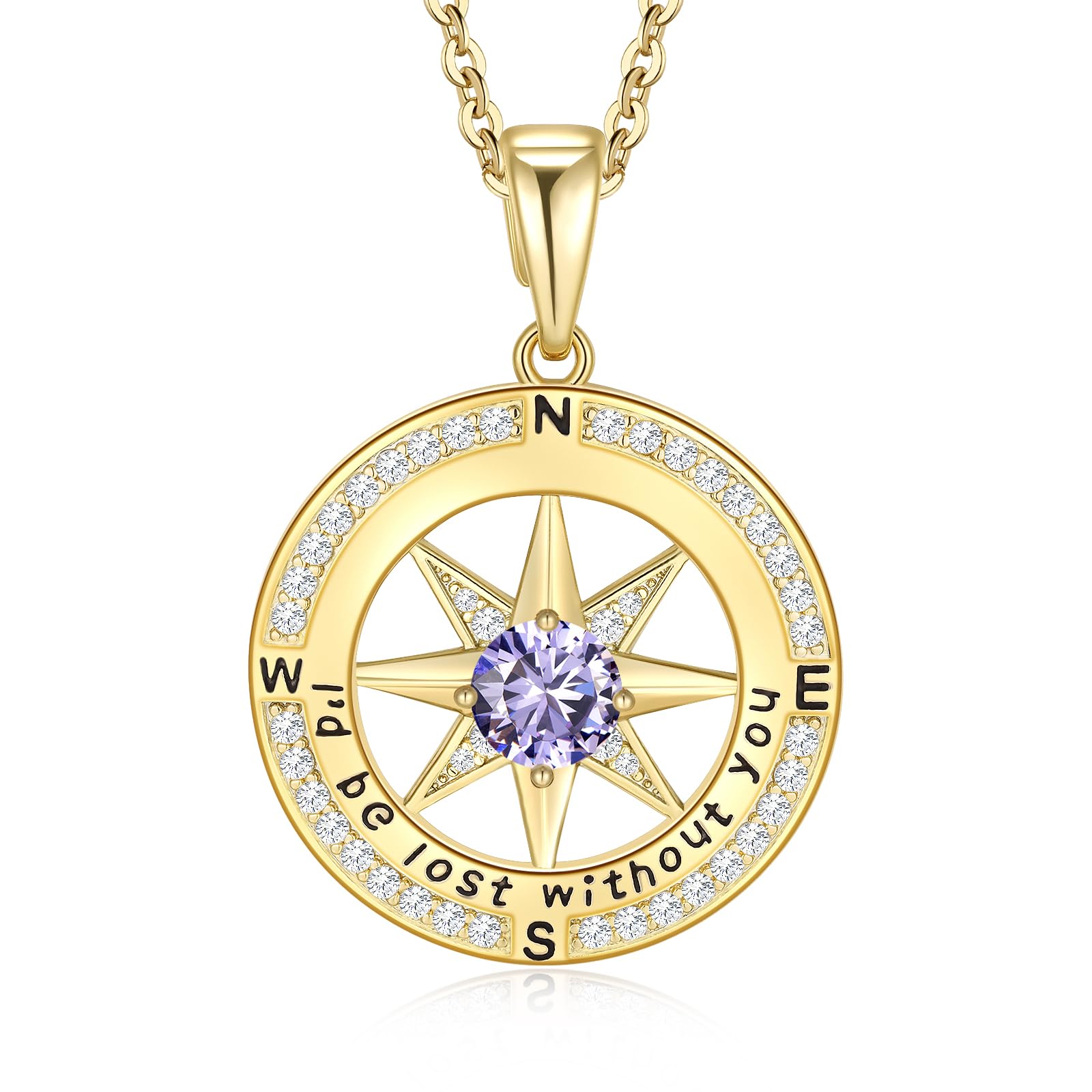 MeeshiMeeshi Compass Necklace Jewelry for Women Wife Valentines Mothers Day Birthday Christmas Gifts Ideas for Girlfriend Her