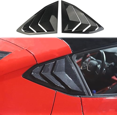 Rejilla de ventana lateral de fibra de carbono con cubierta de ventilación para Chevrolet Corvette C8 Coupé 2020-2025 (fibra de carbono)