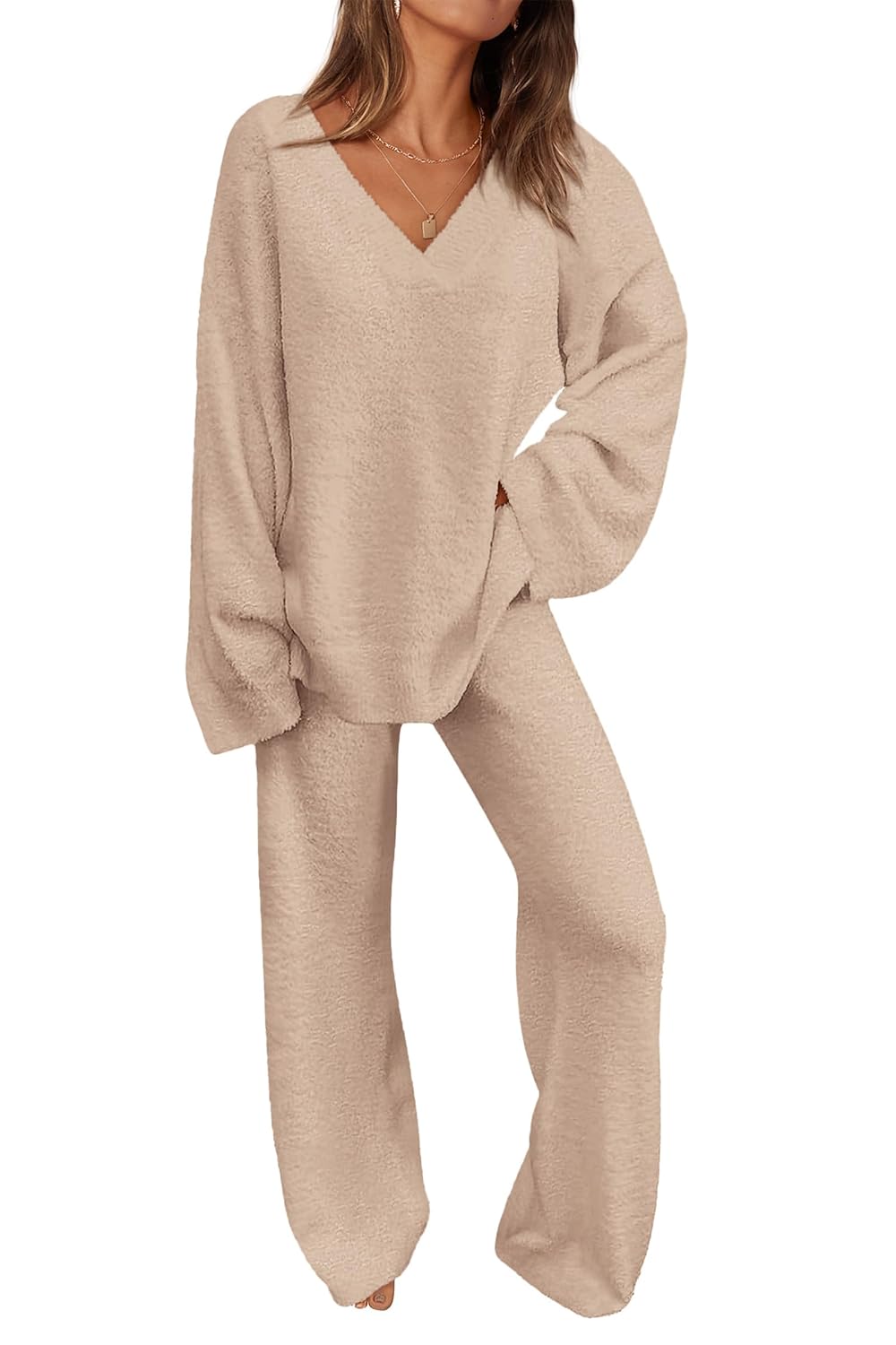 PRETTYGARDEN Lounge Sets for Women Two Piece Sweaters Pajama Set Fall Fashion 2026 Loungewear Outfits Matching Winter Clothes