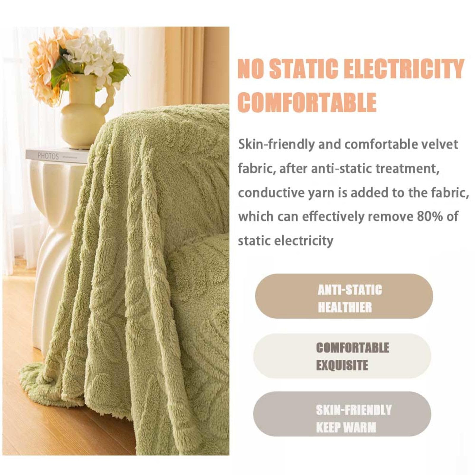 Manta ecológica impermeable en forma de L para sofá, manta térmica antideslizante, protector con cable para 1/2/3/4 plazas, 33 x 180 x 200 cm, perfecta para decoración del hogar