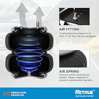 RETRUE Rear Air Bags Suspension Kit Compatible with 2019-2026 Chevrolet Chevy Silverado GMC Sierra 1500 Truck Towing, 5000 Lbs of Load Leveling Capacity, Replacement for Firestone 2609