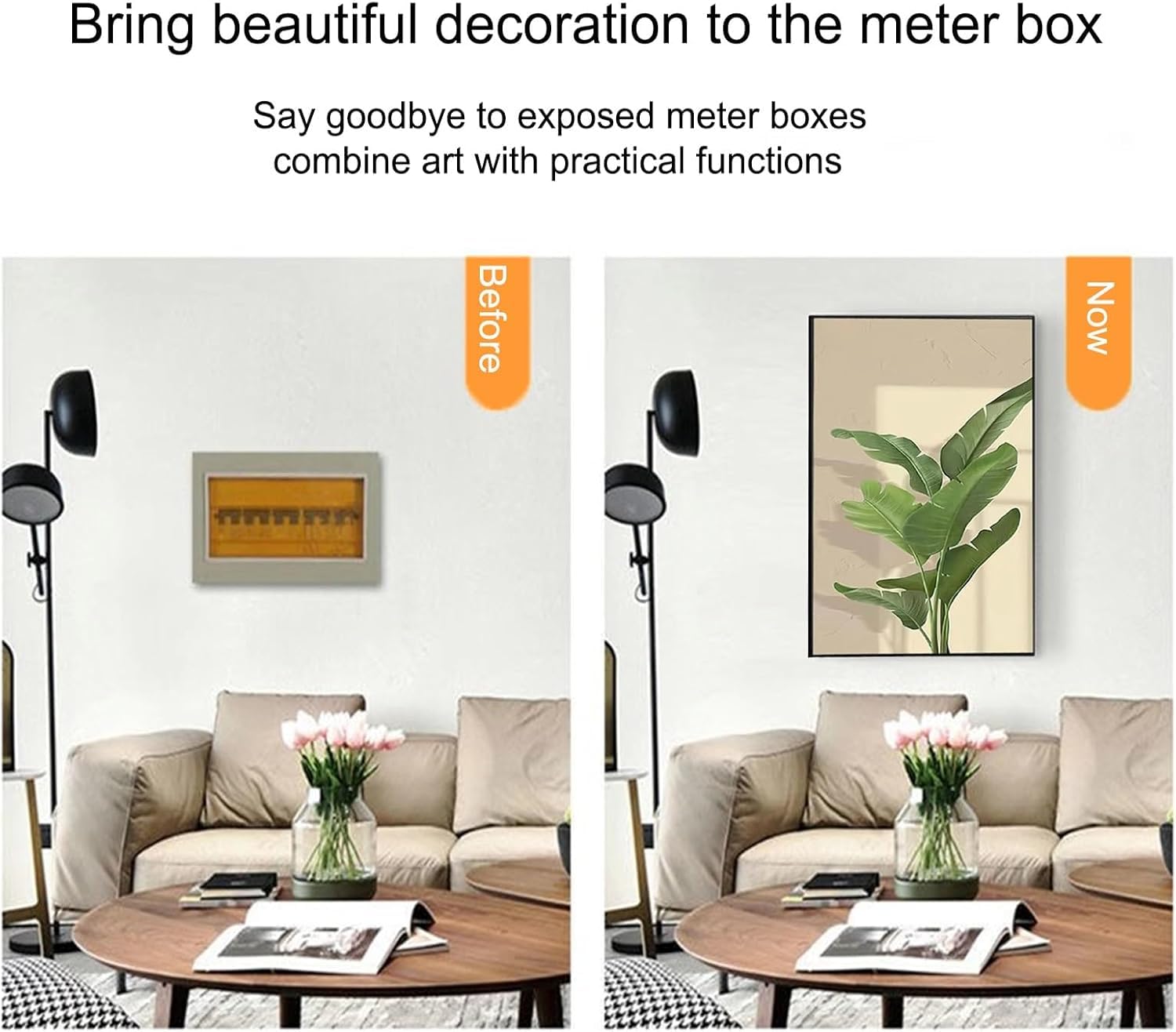 Tapa Cuadro Electrico Tapa Cuadro Electrico Decorativo Pintura Decorativa Caja Medidor Simple Contadores Decoración Montaje en Pared Tapa Caja,H,45x55cm
