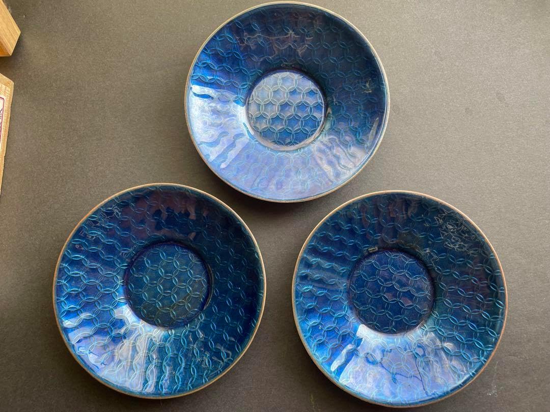 七宝焼 飾り皿 5枚セット販売！ 花柄ガラスコースター 七宝焼 飾り皿 5枚