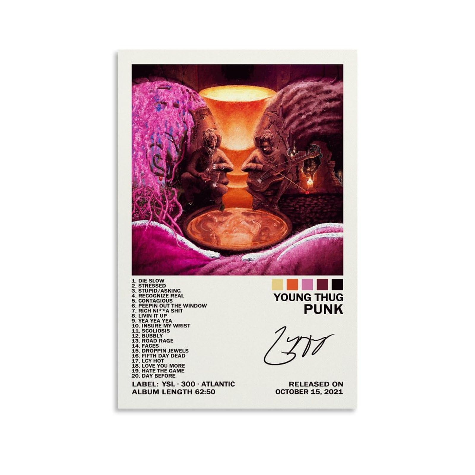 UTOYAUTOYA Young Thu Punk Poster Album Cover Posters Canvas Art Poster Bedroom Decor Posters 12x18inch(30x45cm)