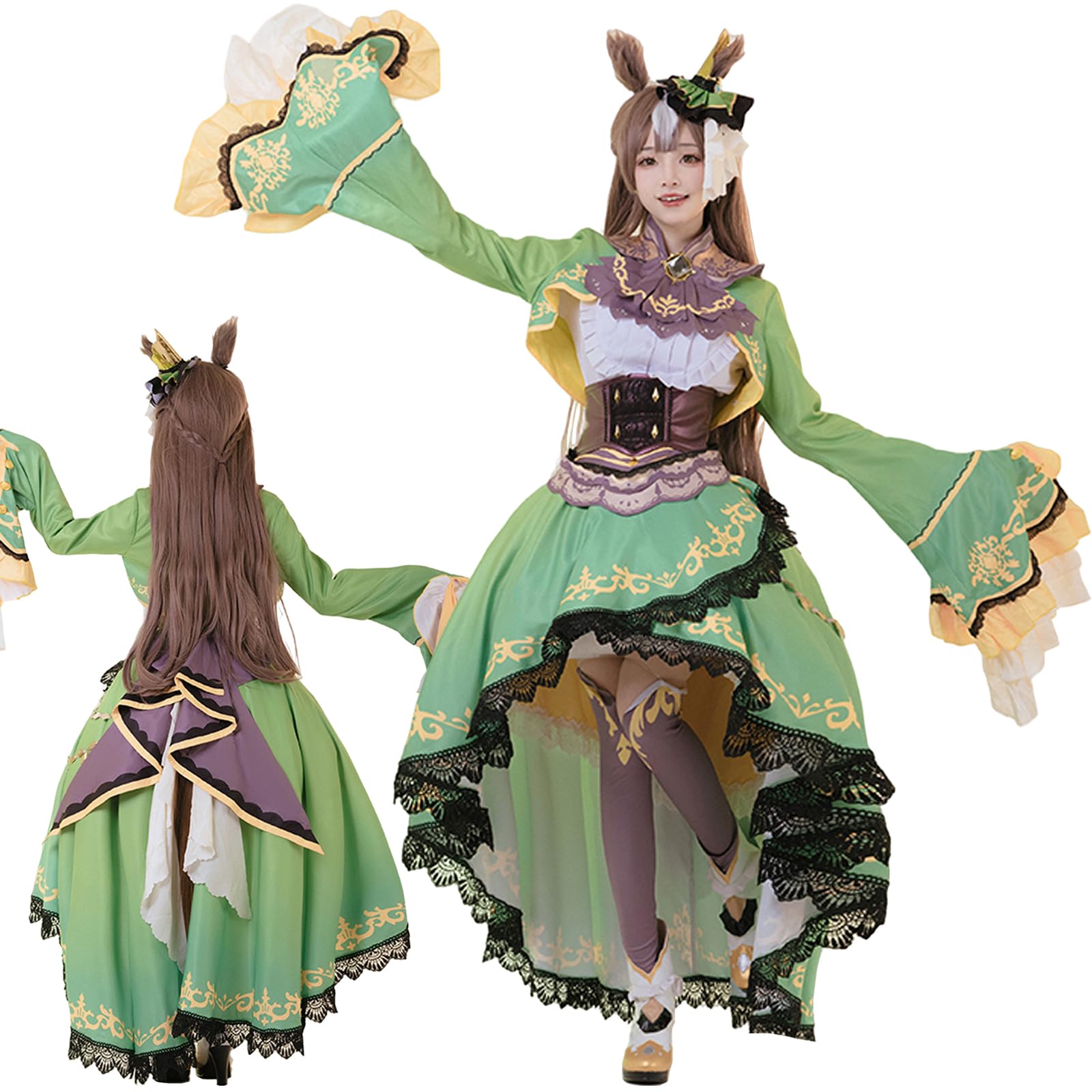 Amazon.co.jp: [CHIASA] コスプレ衣装 フルセット 耳、尻尾 ウィッグ 