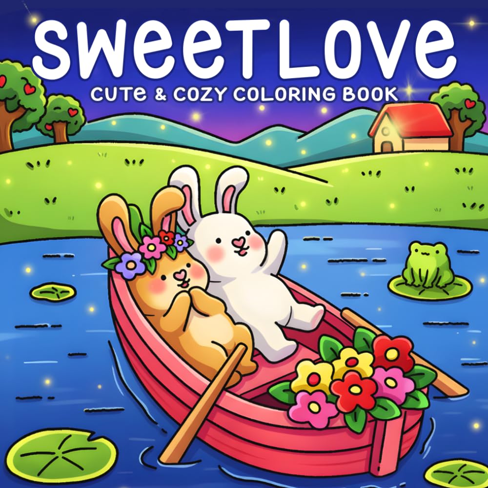 Sweet Love Coloring Book: Tender Animal Moments Coloring pages with Romantic Fuzzy Couples and Easy Simple Designs for Teens and Adults seeking Calm