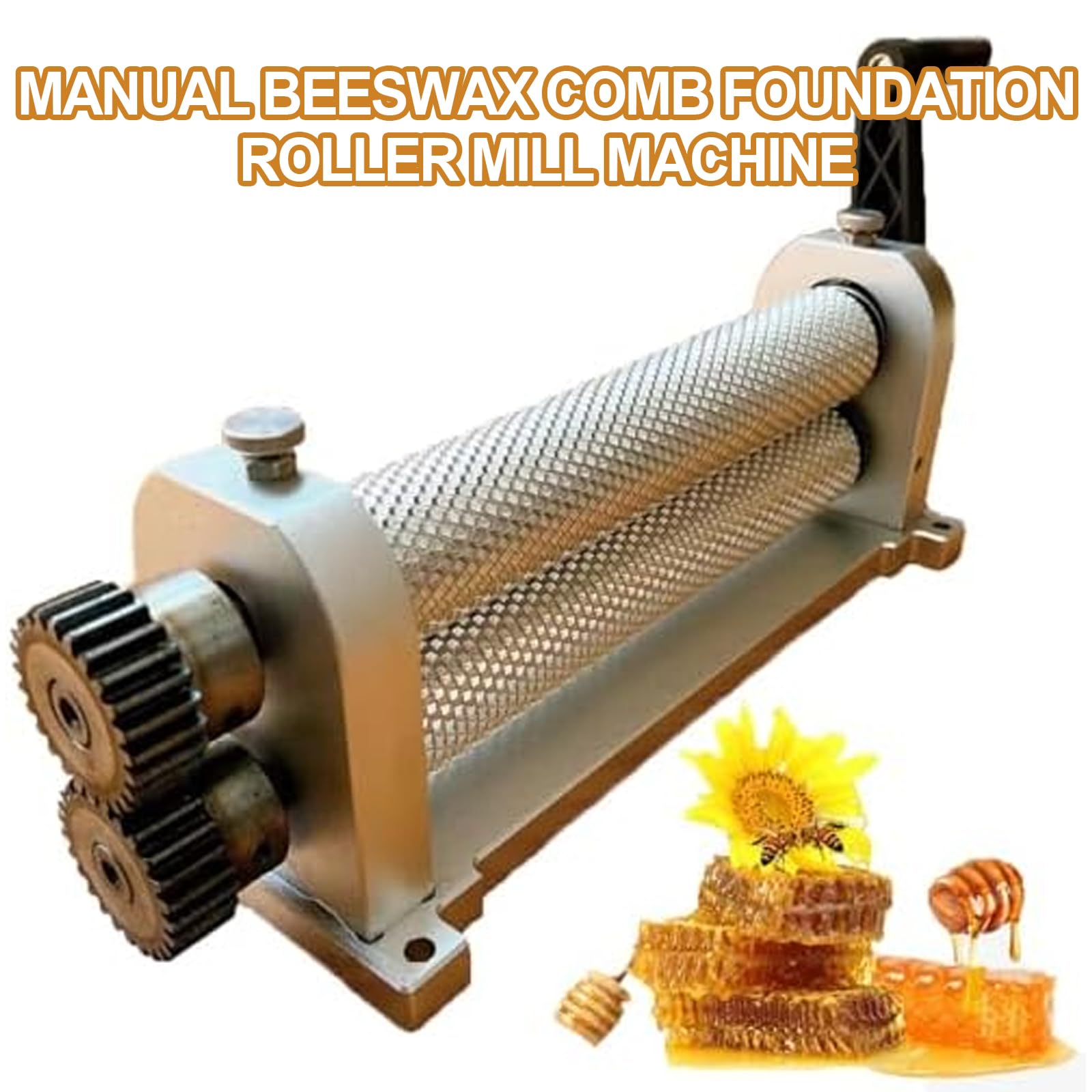 Bienenwachs-Kamm-Fundamentwalzenmühle, 280 mm Aluminiumblech-Maschine, 5,4 mm Wabenstempel, Imkerausrüstung für Imker