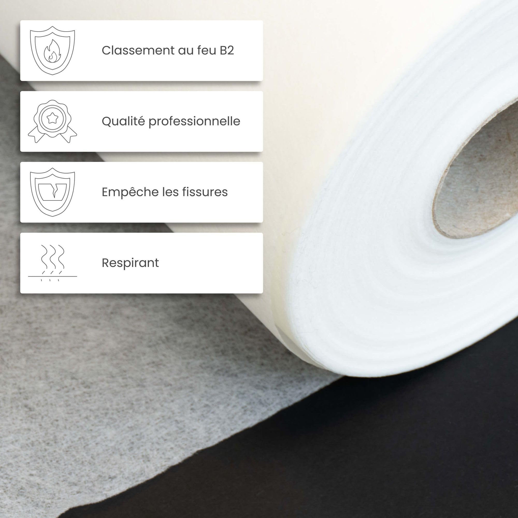 Voile de protection peinture 50 x 1m, 55g/m² Blanc