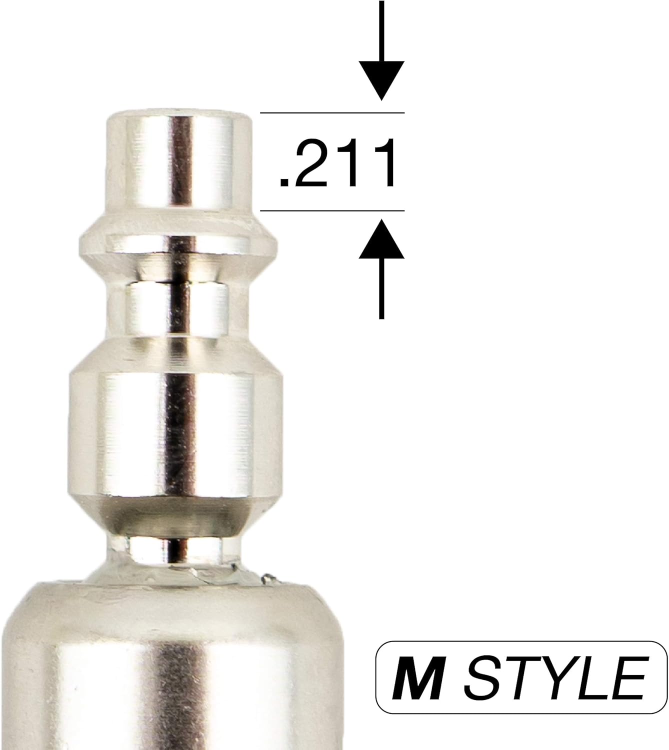 Industrial Swivel 1/4" NPT Male Quick Connect Air Tool Fittings - 6 Pack … (Industrial/Milton (M) Style)