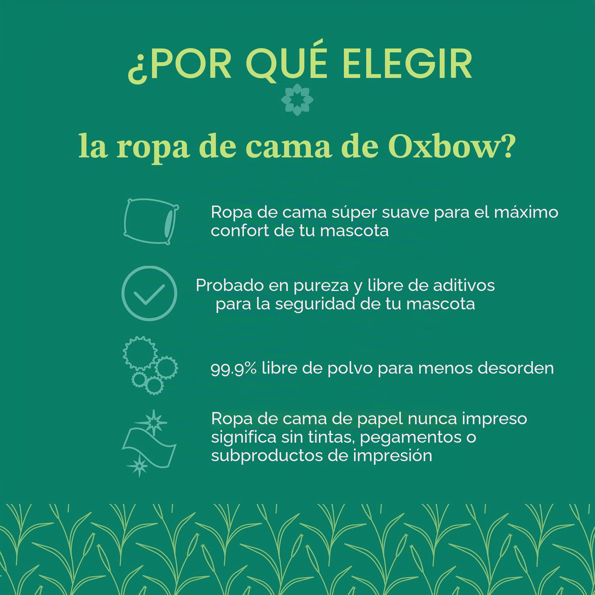 Oxbow Pure Comfort - Ropa de Cama para Animales pequeños, Absorbe olores y Humedad, Ropa de Cama sin Polvo para Animales pequeños, Mezcla, Bolsa de 178 litros