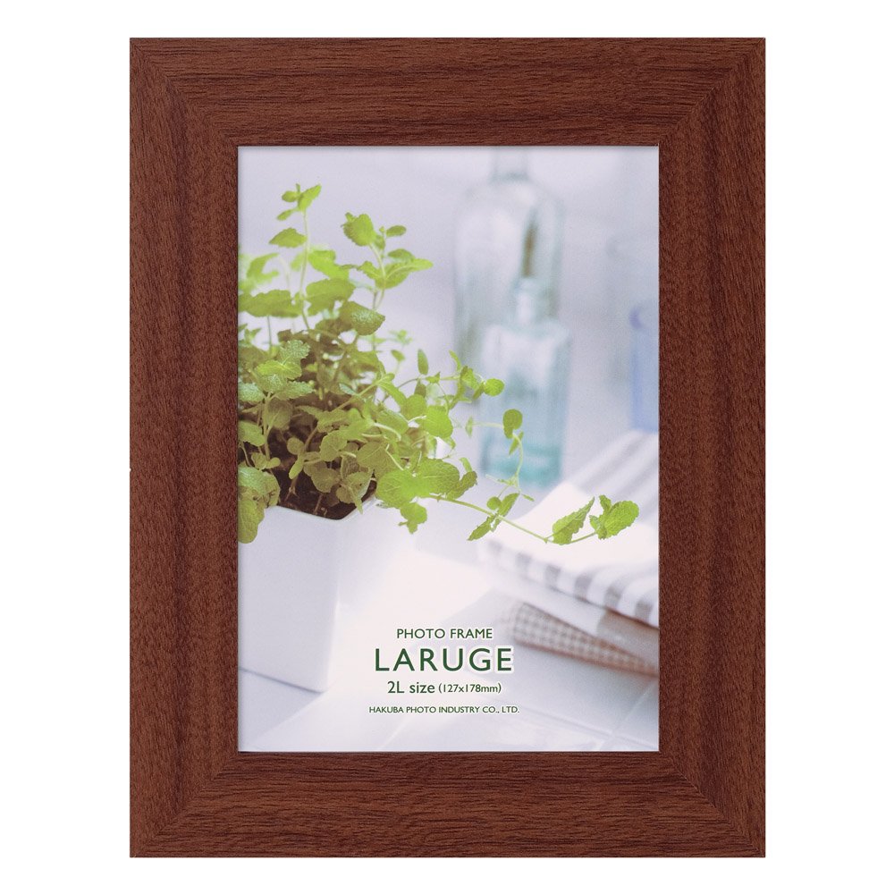 Hakuba FLAR-BR2L Large Photo Frame, 2L, Brown, Wood